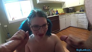BBW slut and Pizza Guy