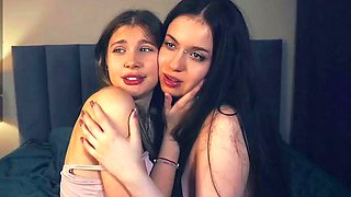 lesbian tongue spit kiss