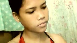 Filipina with Big Natural Tits on Webcam