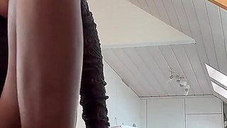 Pantyless Black Stepsis Loooves Anal and Is Already Gaping