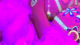 Neon Glow Massive Tits Masked Hottie Goes Wild Solo Masturbating with Anime Moans - Lilykoti