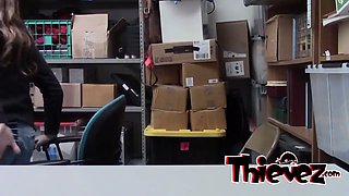 Tender teenage woman got slammed by the officer
