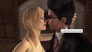 3d animated blonde handjob sex