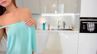 Slim big tits blonde teen webcam masturbating and teasing