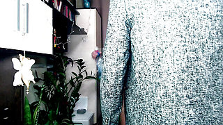 Filming a movie about checking the elasticity of an elderly secretary's pussy..)) View from one of the cameras ...))