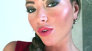 USA sexiest blonde pregnant big boobs beauty webcam show