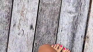 Selfie Shooting and Pee with Nice Flashing