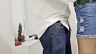 Boss Arrives and Asks the Secretary to Suck and Fuck Him, in the End He Cums on Her Face and Breasts and She Sucks It All
