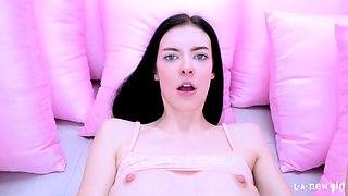 Small tit GF gives POV blowjob on my denim