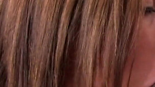 This sloppy slut got her mouth filled with his big prick