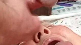 Neighbor Gets a Mouthful of Cum After I Jerk off My Dick