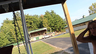 Amazing Outdoor Fuck & Cum Swallow by MILF Candi Annie at Campground