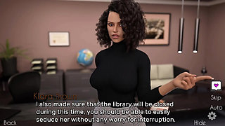 Lucky Student Make fun with Liberian in Library, While principal watch all this.