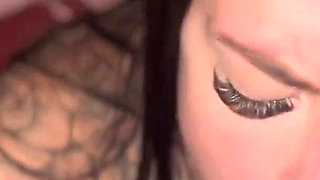 Gloryhole with a Stranger's Dick in My Mouth, Moaning with Lust and My Husband Filming Everything