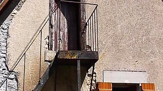 Inked French Slut Got Fucked in Outdoor Show