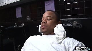 German Teen Hairdresser Malia Kelly Fucks Customer in Back Room - Blowjob & Hardcore Sex