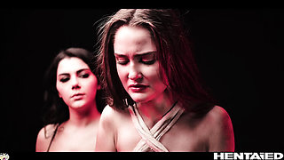 Valentina Nappi & Sonya Blaze Lesbian Fingering - BBW Babe Hogtied & Creamy 4K Porn