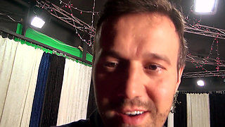 Blonde milf with piercings gets cum in mouth after fucking - amateur video