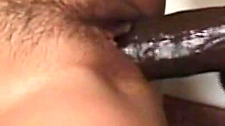 Young Busty Girl with Hairy Pussy Fucked and Cummed in Mouth by Monster Black Cock