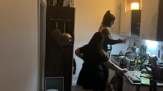 Fetish Lofts Cooking Session with TV Slave Part 2-4.