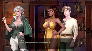 Anime adventure with big boobs and joystick action