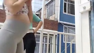 Shes pregnant and masturbated again in front of mother