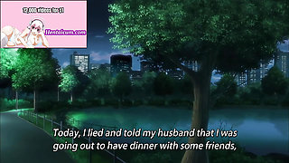 Busty housewife was fucked in the hotel (uncensored hentai English subtitles)
