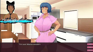 Milfs - Amanda came to visit and Marisa wants to give a hand job and kiss
