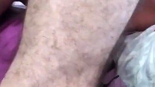 Indian hairy guy fucks Asian malay girlfriend beautiful pussy and cum in mouth on bed