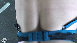 German Blonde Miley Weasel Assfucked in the Parkinglot