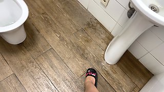 Compilation! Pissing in Different Public Toilets! Close-up! POV!