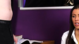 Uniform 21yo CFNM ruling over teacher