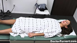 Seductive April Olsen is seduced by her pervy doctor who cums in her amazing mouth
