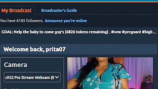 Pregnant Momy Fingering Pink Pussy and Cumming.