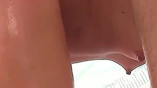 Poolboy Fucks Horny Blonde Teen Candice Outdoor and Squirts All Over Her