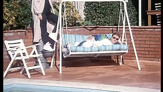 Italian pornstars in vintage porn movie: threesome with two hairy sluts