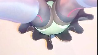 BlueGirl70 Slo Mo Upskirt Stockings