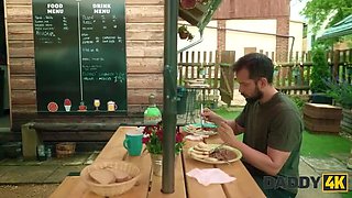 Daddy Fucks Son's GF Risky Outdoor Sex HD