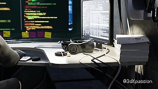 Cover-girl tootsie at deep throat scene