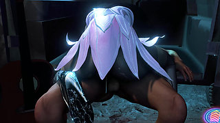 3D busty slut Asian whore teasing the big cock to fuck her wet pussy and make her orgasm