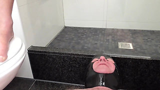 Golden Shower in Masked Face and Mouth