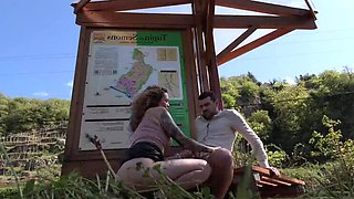 Hot MILF Wendy Burde Gets Fucked Hard Doggystyle on the Road - POV Blowjob & Cum in Mouth