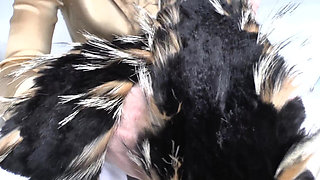 Ejaculation Training: Sniffing and Cumming on a Fur Scarf, Lady Victoria Valente