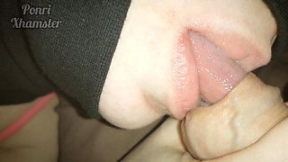 Real close-up blowjob! Her plump lips are perfect. Ponri