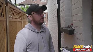 FAKE REMOVALS Fun with the Tossers gang as MILF and teen get fucked by FAKEHUB Originals: Porn