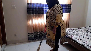 Depali Aunty Fucked by Stepson When She Was Cleaning His Room!