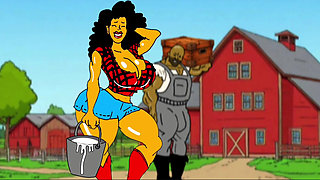 Redneck's Wife. Cartoon. Animation