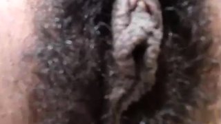 Bush pussy huge clit and nipples homemade close up