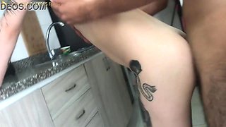 Skinny teen in glasses hot video