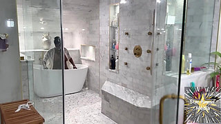 Sultry Soak: Giana's Naughty Bath Tease